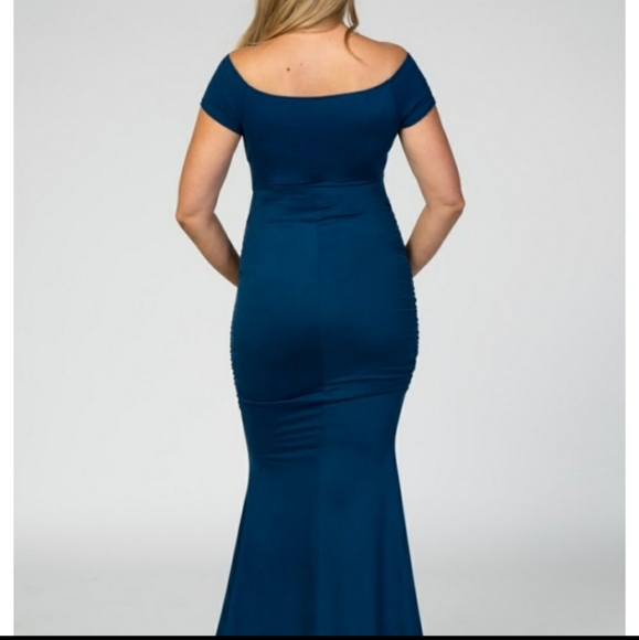PinkBlush Navy Maternity Dress - Picture 3 of 7